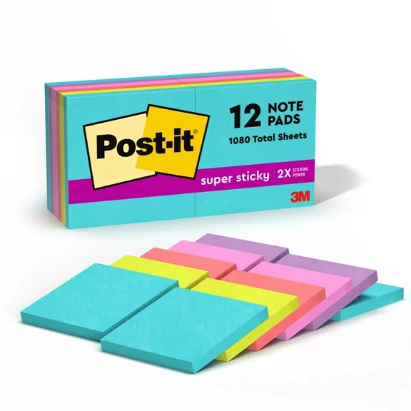 Post-it Super Sticky Notes 4x4 12-Pack