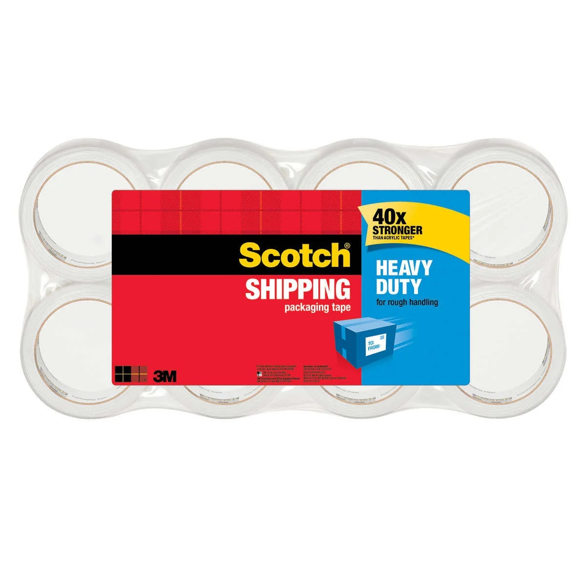Scotch Heavy Duty Packing Tape 8-Roll Pack